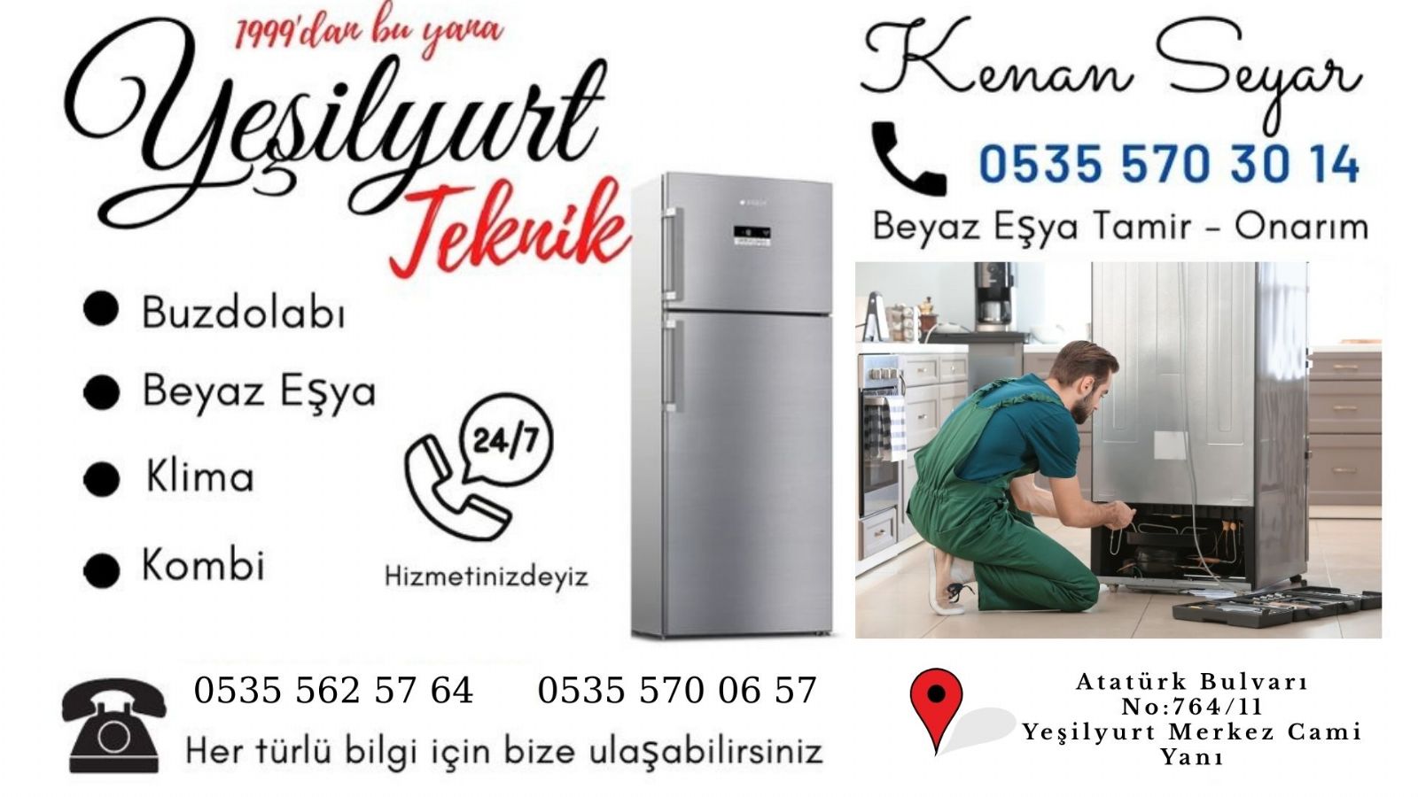 Yeşilyurt Buzdolabı Tamircisi